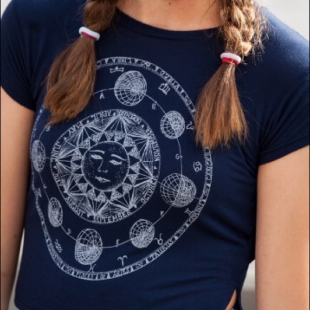 Brandy Melville Astrology Crop Top Tee